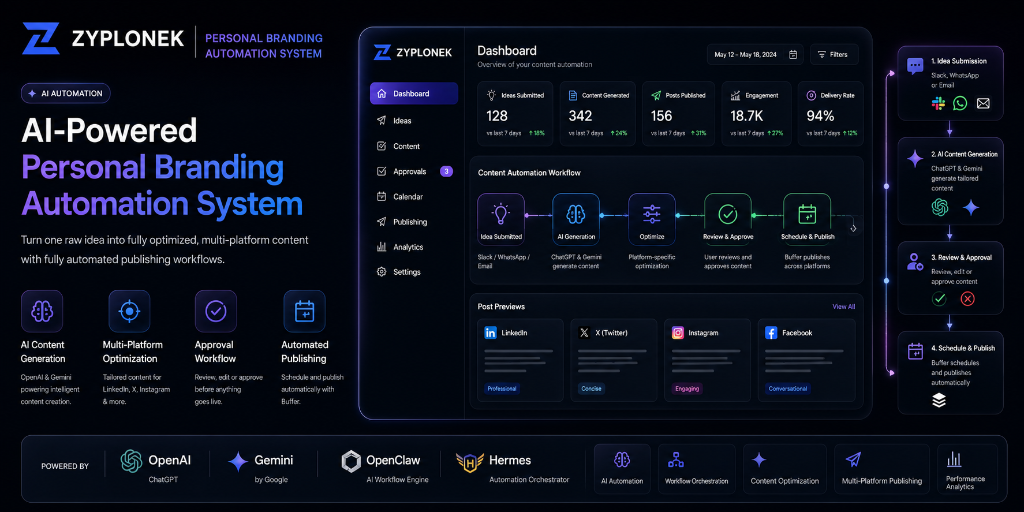 Personal Branding Automation Dashboard